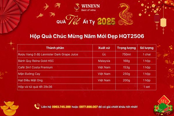 Hộp Quà Chúc Mừng Năm Mới Đẹp HQT2506