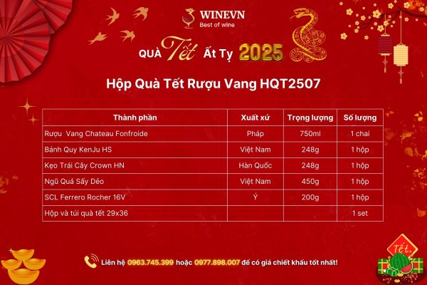 Hộp Quà Tết Rượu Vang