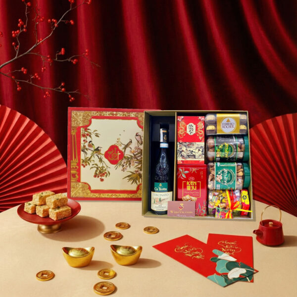 Hộp Quà Tết Thịnh Vượng Đỏ - Xanh - Vàng