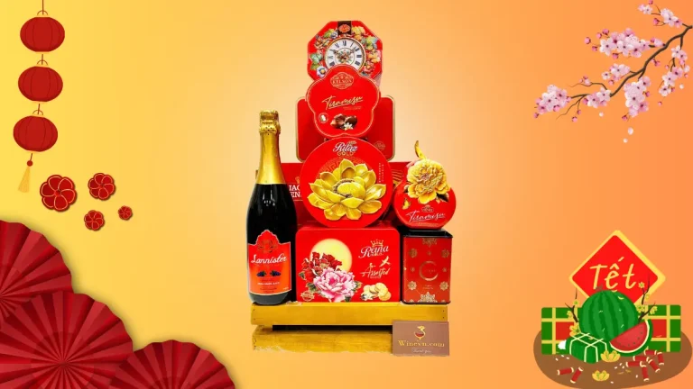 Giỏ quà Tết màu đỏ