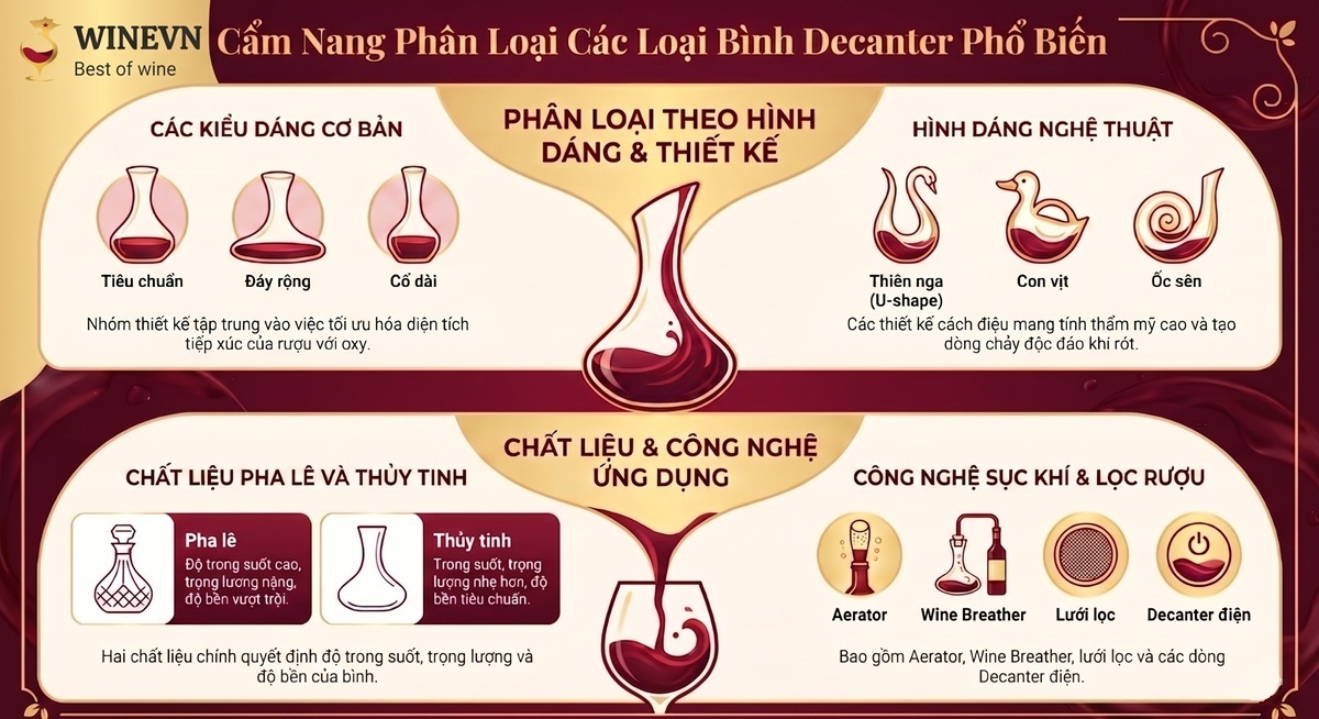 Các loại bình Decanter