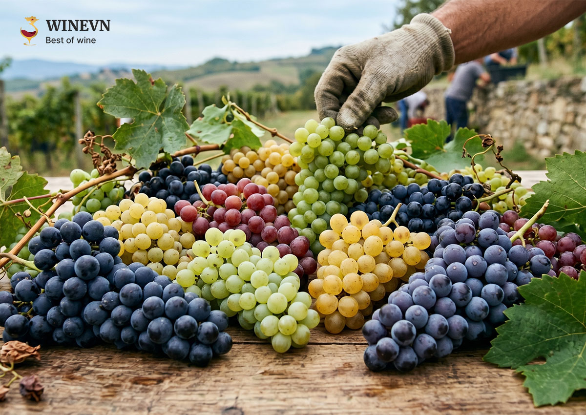 Giống nho làm rượu vang