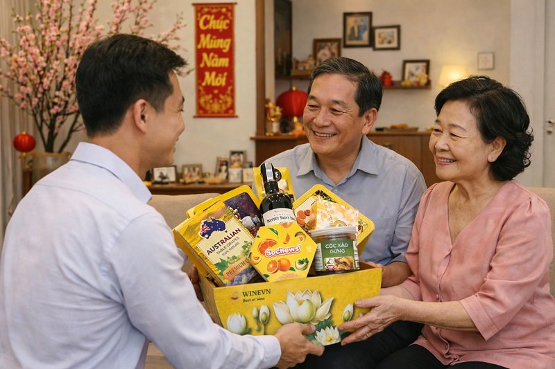 quà Tết biếu bố mẹ