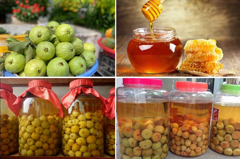 cách ngâm rượu ổi với mật ong