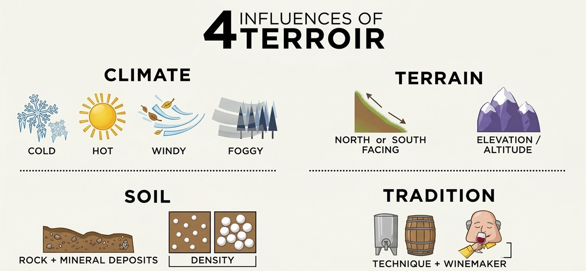 Terroir gồm những yếu tố nào