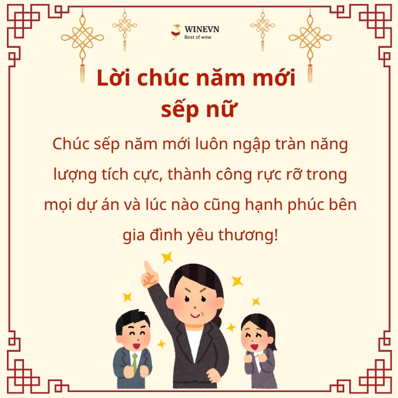 Lời chúc năm mới sếp Nữ