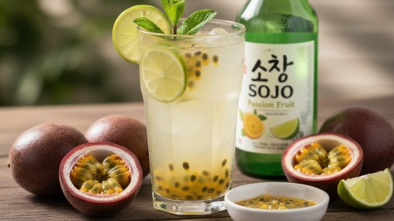 cách pha rượu soju chanh dây