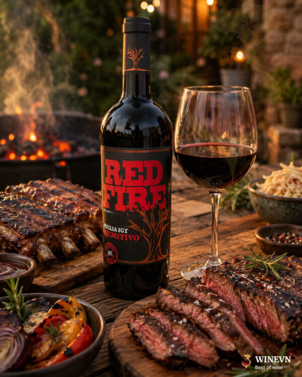 rượu vang Red Fire Primitivo Puglia IGT