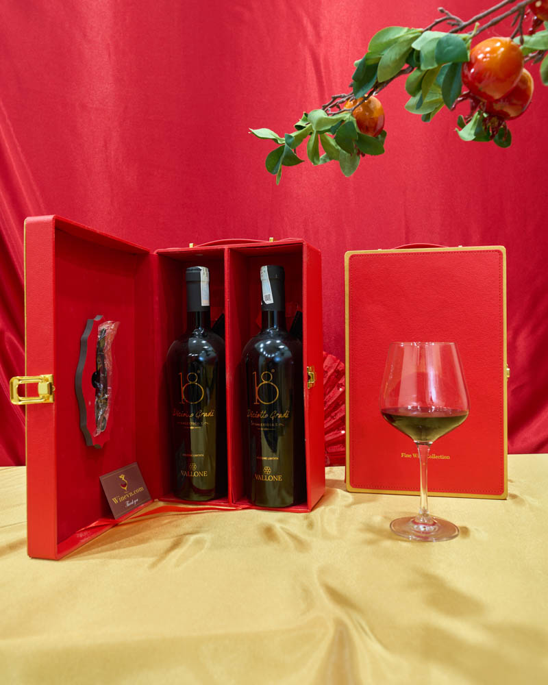 Hộp Quà Rượu Vang Diciotto Gradi 18 Độ