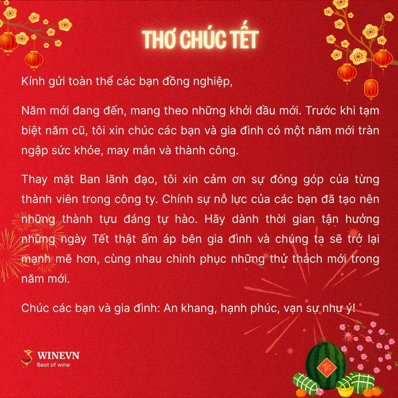 Chúc Tết nhân viên công ty