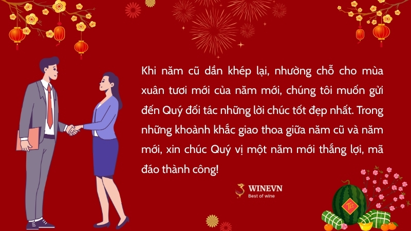 Lời chúc mừng năm mới cho công ty đối tác
