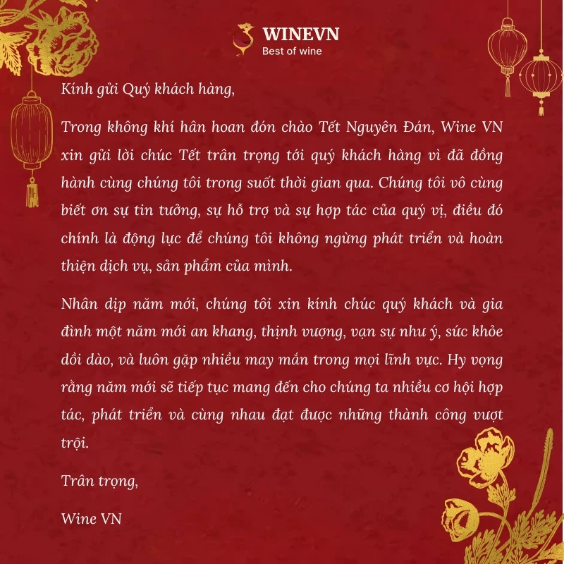 Mẫu Email chúc Tết khách hàng