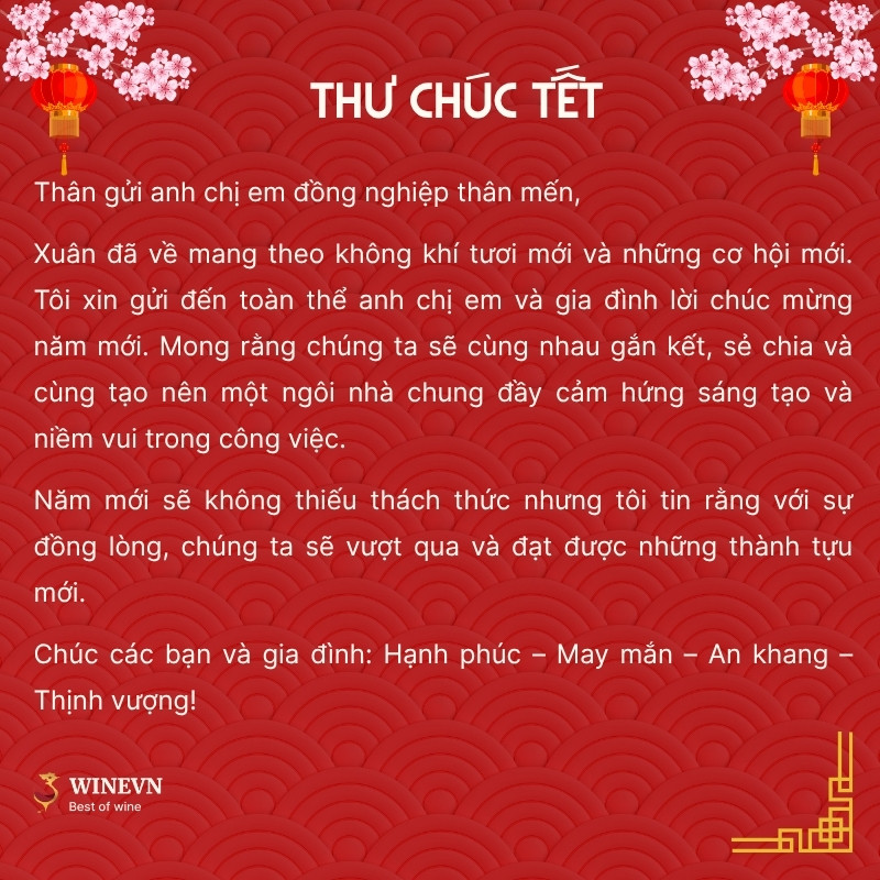 Thư chúc Tết nhân viên ngắn gọn