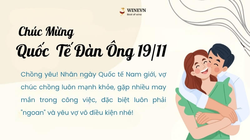 Lời chúc ngày quốc tế đàn ông cho chồng