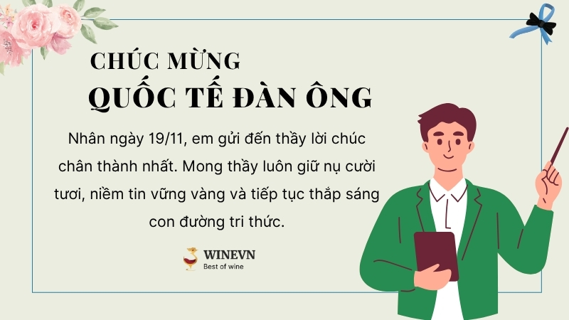 Lời chúc ngày 19/11 dành cho thầy giáo