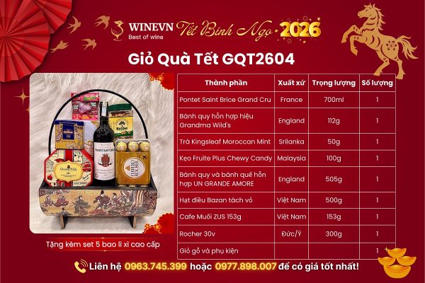 Giỏ Quà Tết Sắc Xuân GQT2604