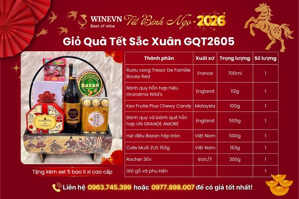 Giỏ Quà Tết Sắc Xuân GQT2605