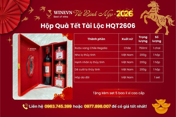 Thành phần Hộp Quà Tết Tài Lộc HQT2606