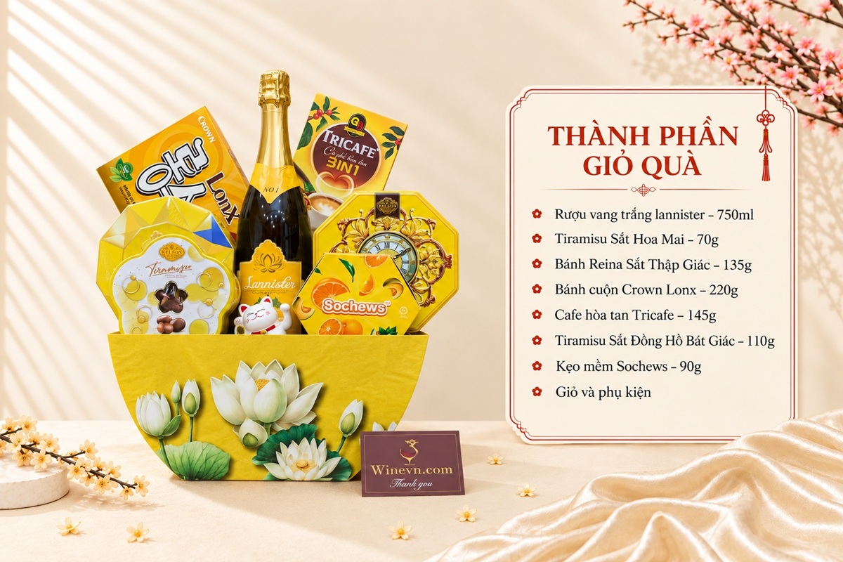 Giỏ Quà Tết Kim Xuân GQT2608 - Ảnh 4
