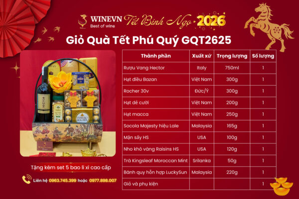 Bảng thành phần quà Tết (1200 x 800 px) - gio-qua-tet-ph Giỏ Quà Tết Phú Quý GQT2625