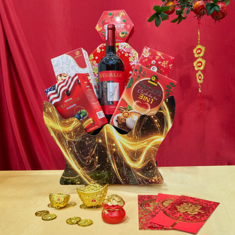 hộp quà tết màu đỏ