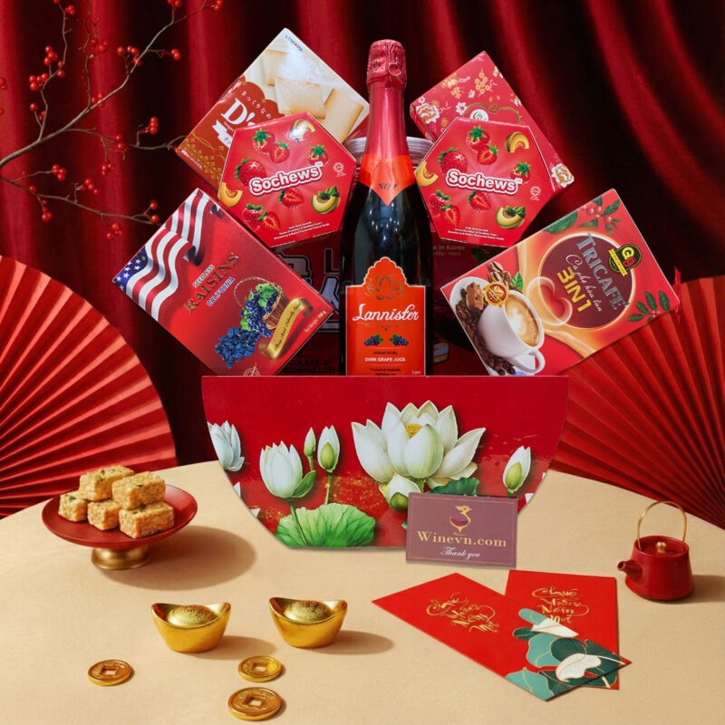 Giỏ Quà Tết đơn giản Tài Lộc GQT2607