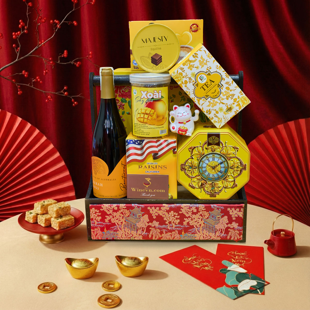 Giỏ quà Tết 1 triệu màu vàng