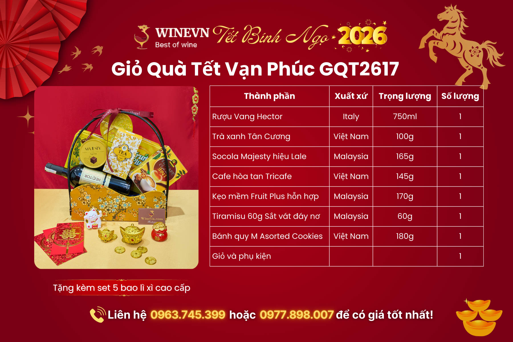 Giỏ Quà Tết Vạn Phúc GQT2617
