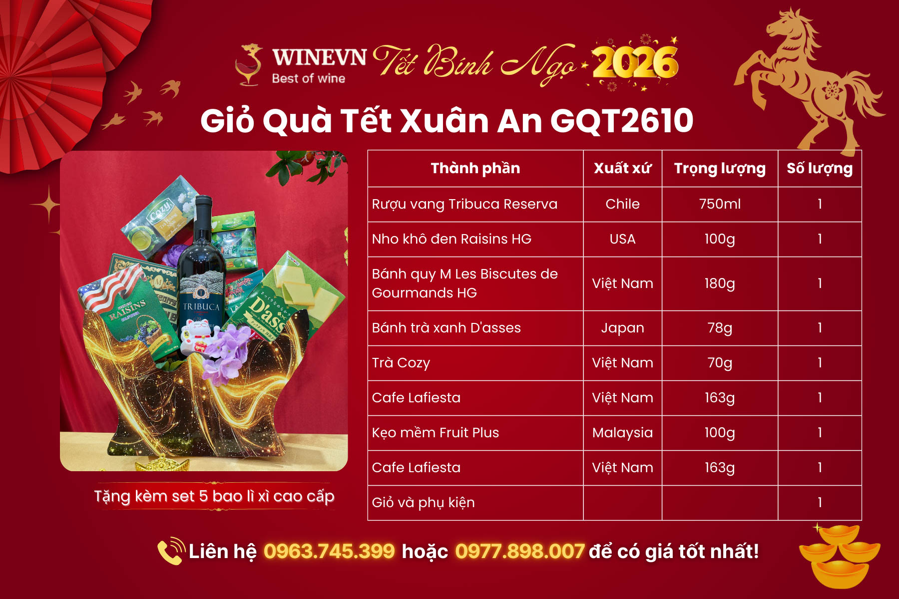 Giỏ Quà Tết Xuân An GQT2610
