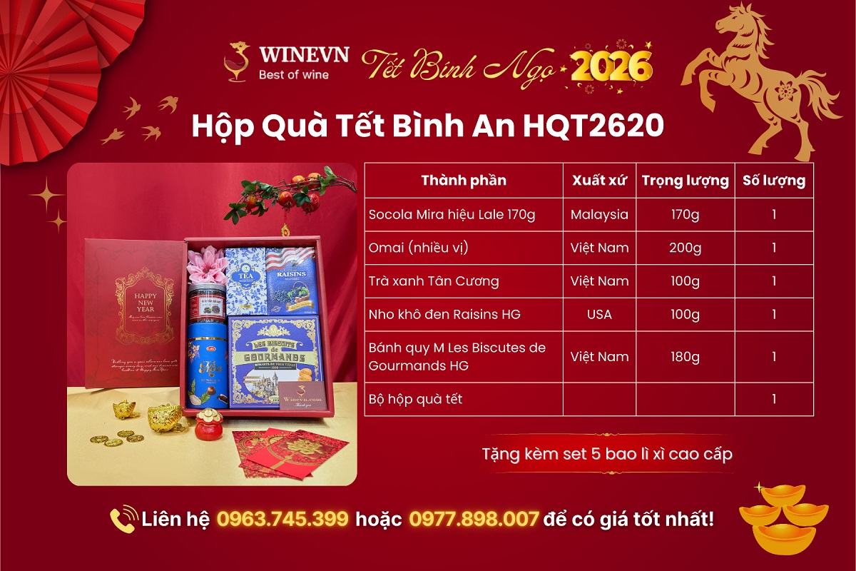 Thành phần Hộp Quà Tết Bình An HQT2620