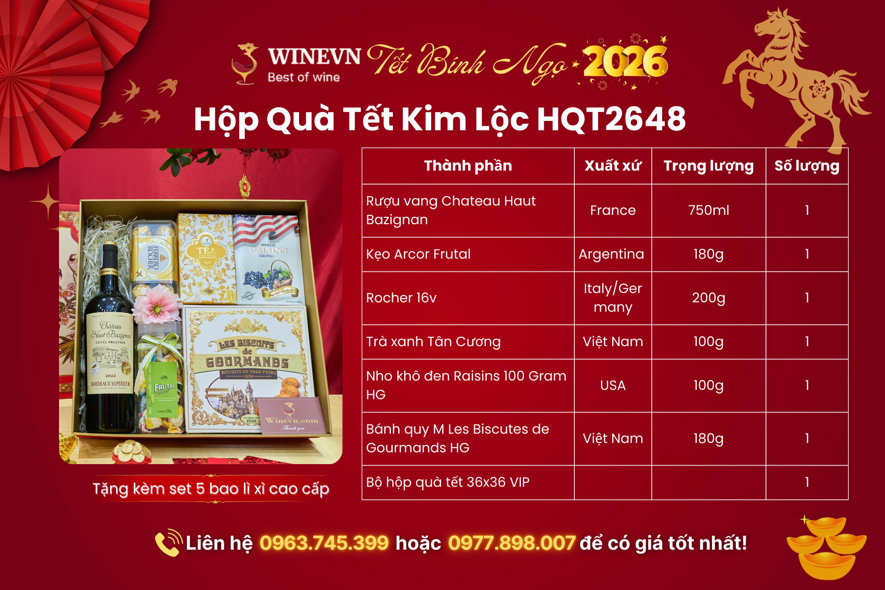Hộp Quà Tết Kim Lộc HQT2648
