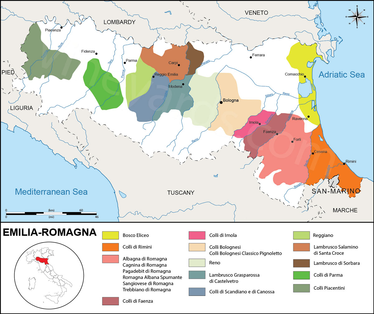Vùng Emilia-Romagna của Ý
