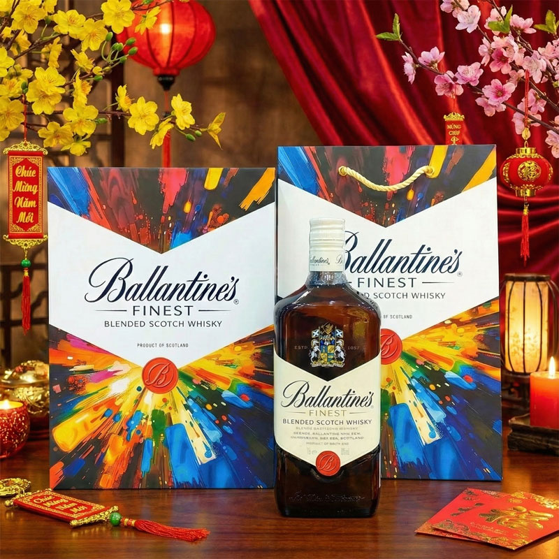 Hộp Quà Rượu Tết Ballantines