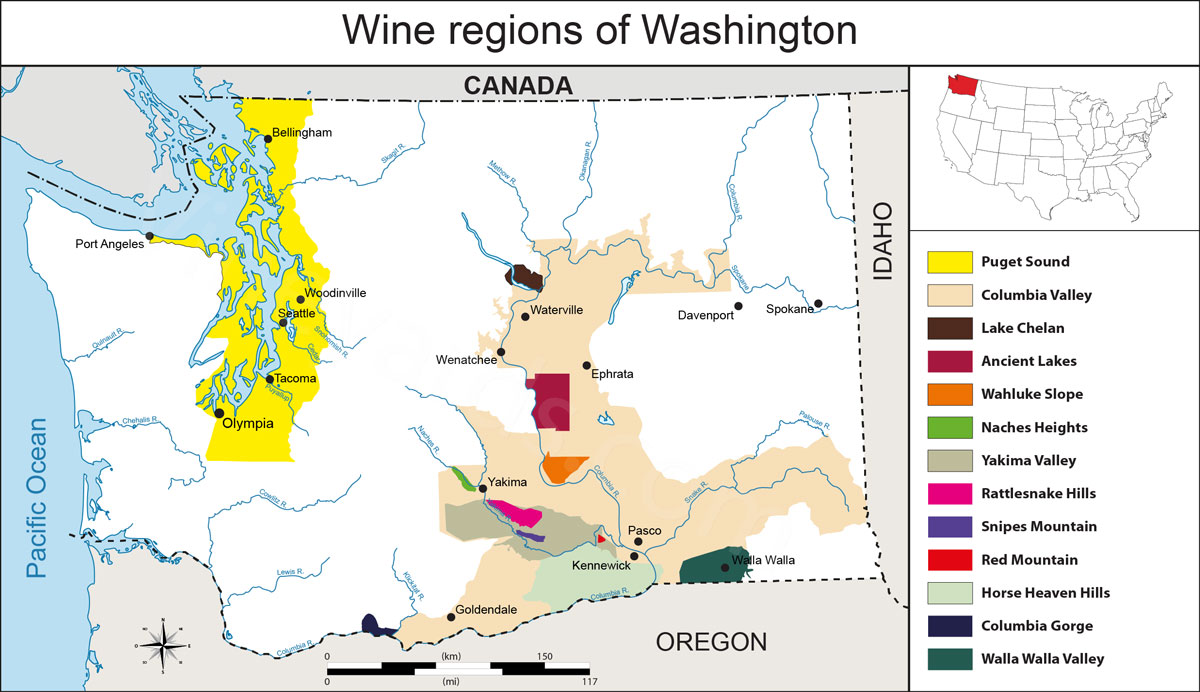 vùng Washington sản xuất rượu vang của Mỹ