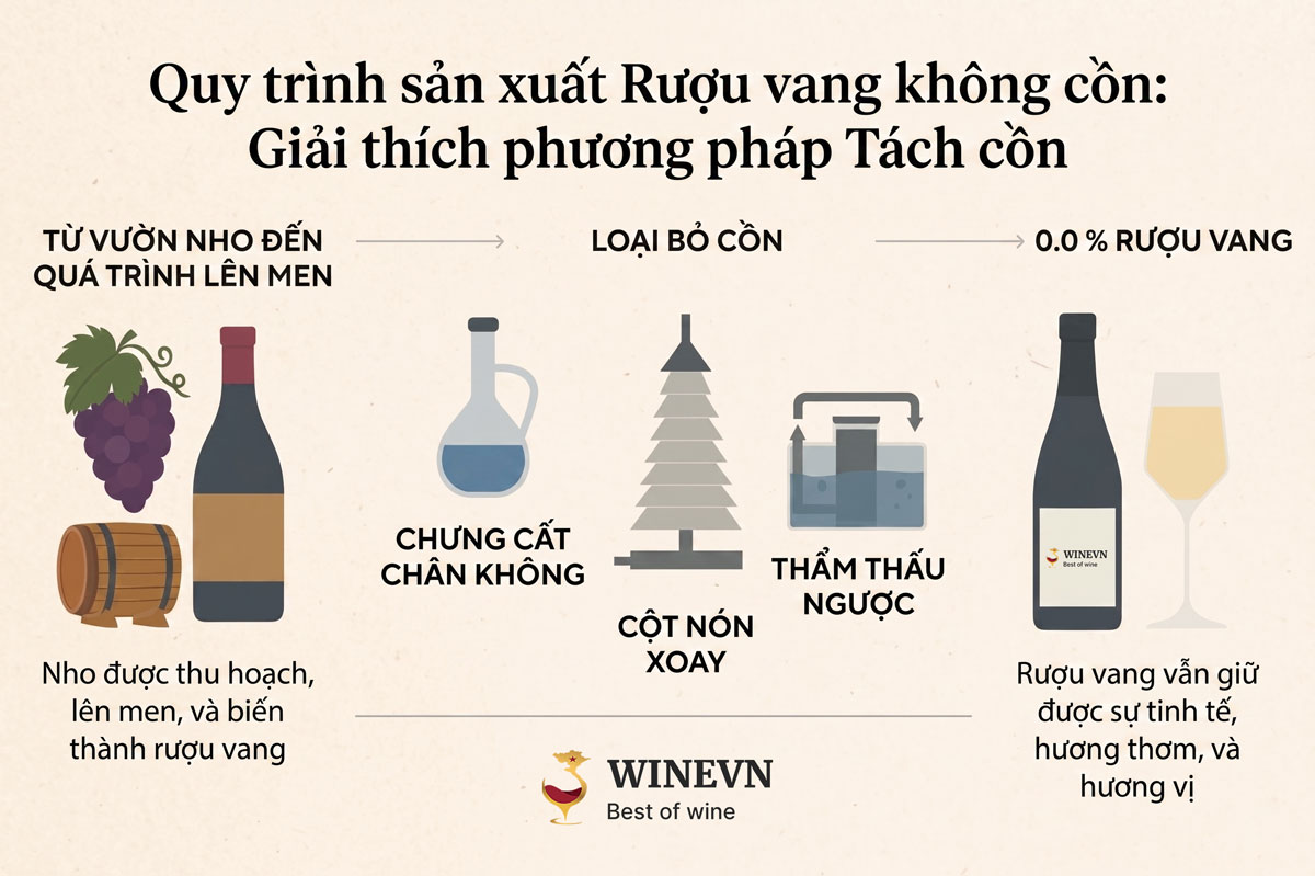 Quy trình sản xuất vang 0 độ