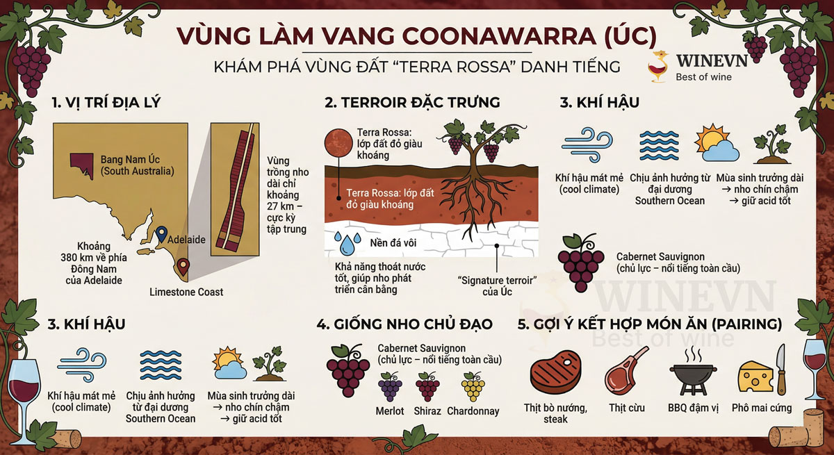 Tổng quan vùng làm vang Coonawarra