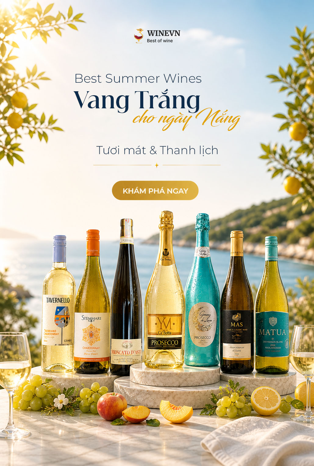 Banner vang trắng hè sidebar