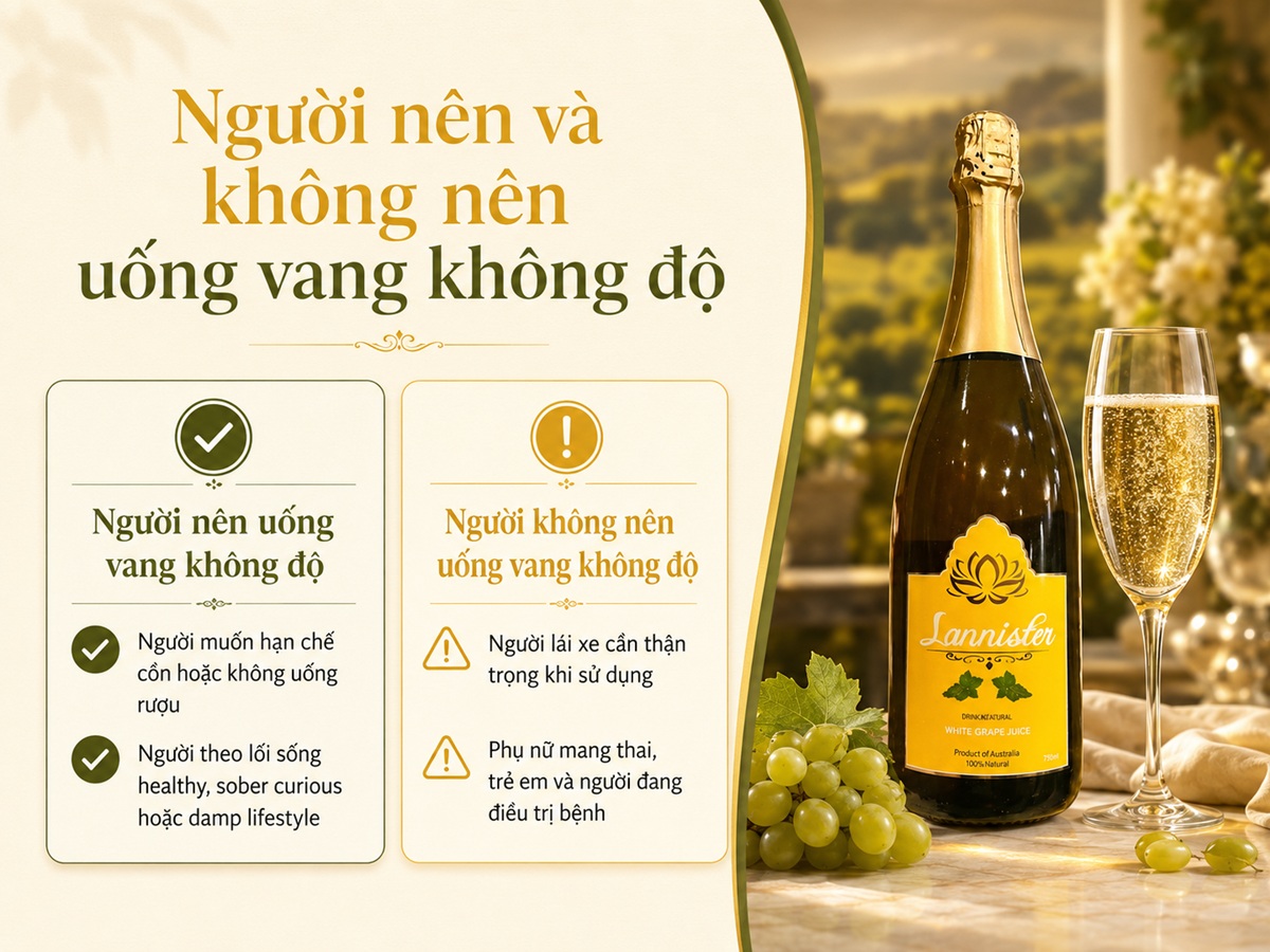 Đối tượng nên và không nên uống rượu vang không độ