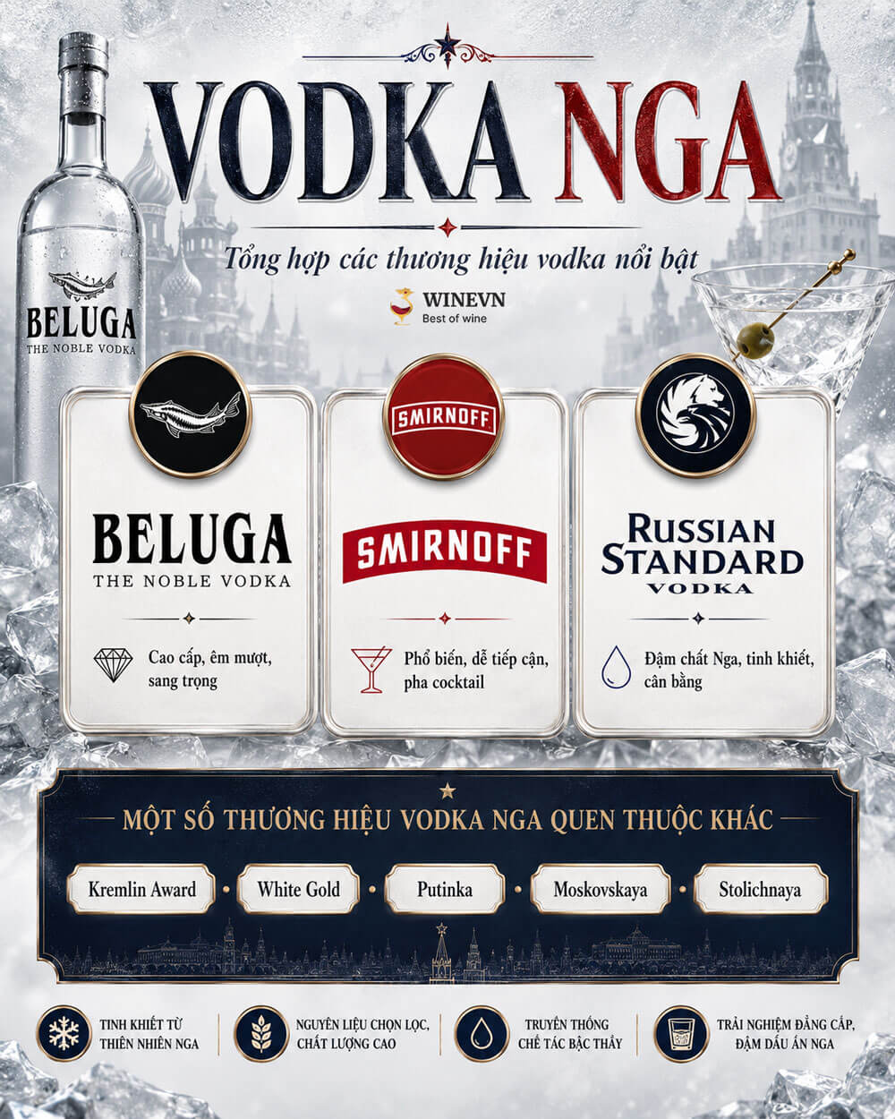 Rượu vodka Nga