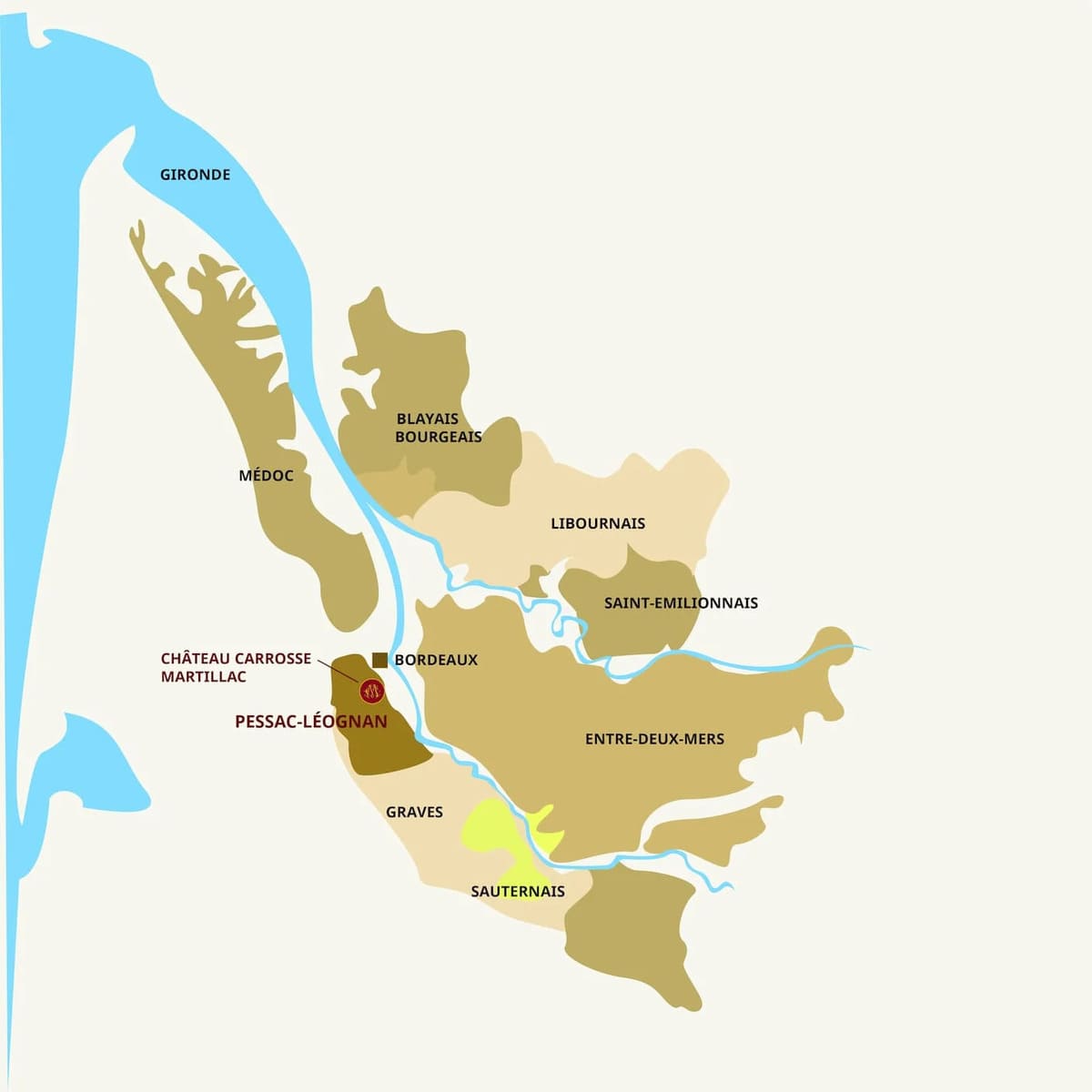 Vị trí địa lý của Pessac-Léognan
