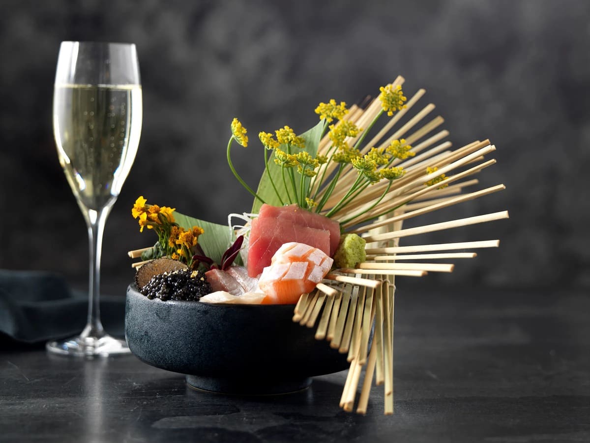 sparkling wine hợp sashimi 