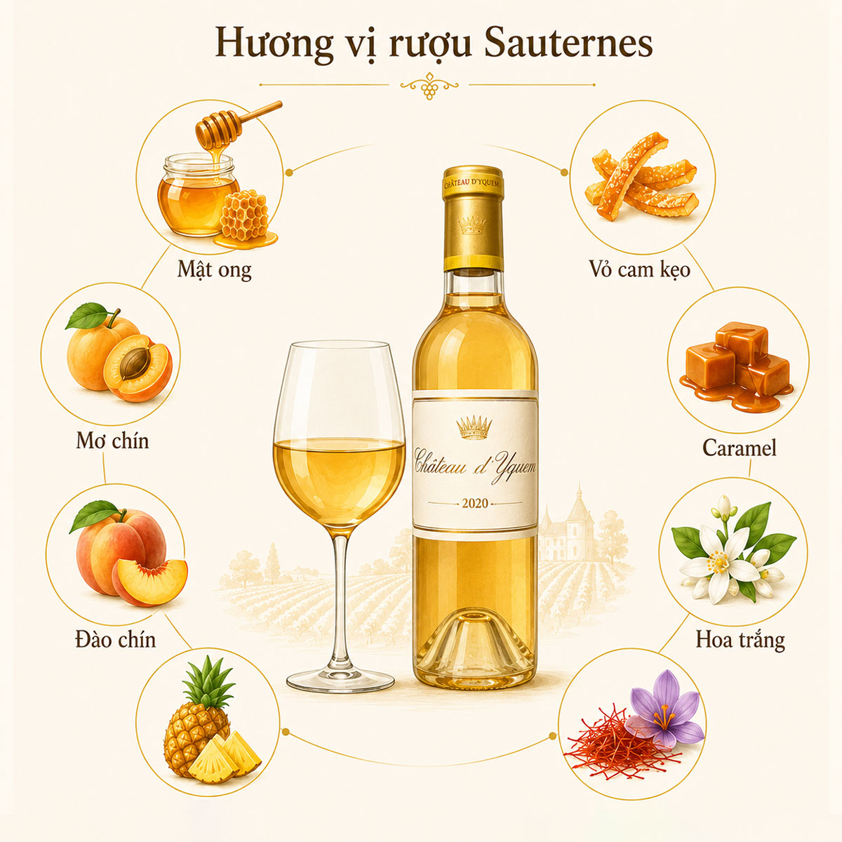Hương vị rượu Sauternes