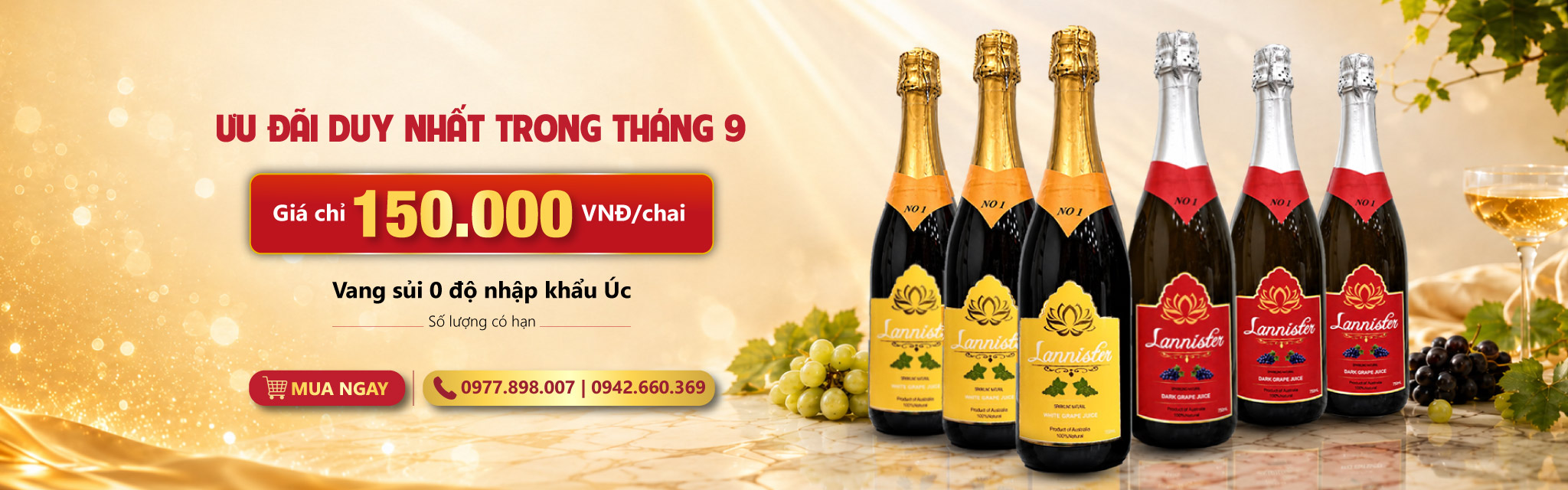 Banner vang 0 độ 150k
