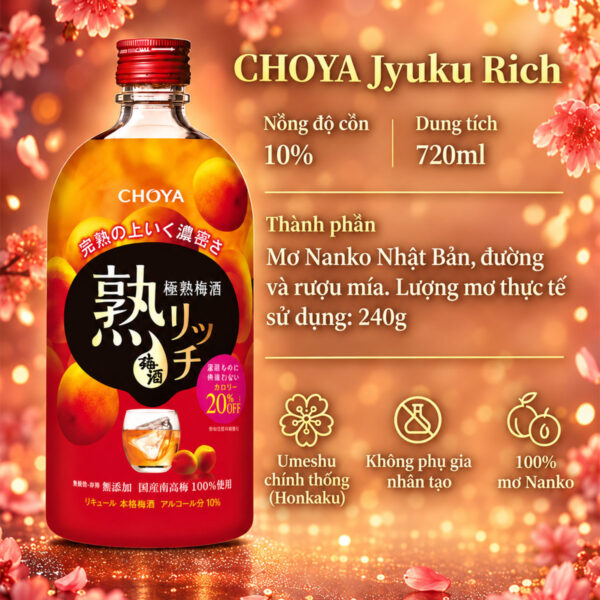 Rượu Choya Jyuku Rich Umeshu