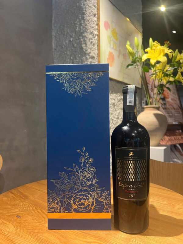 Hộp Rượu Vang Capra Gold Primitivo 16 độ