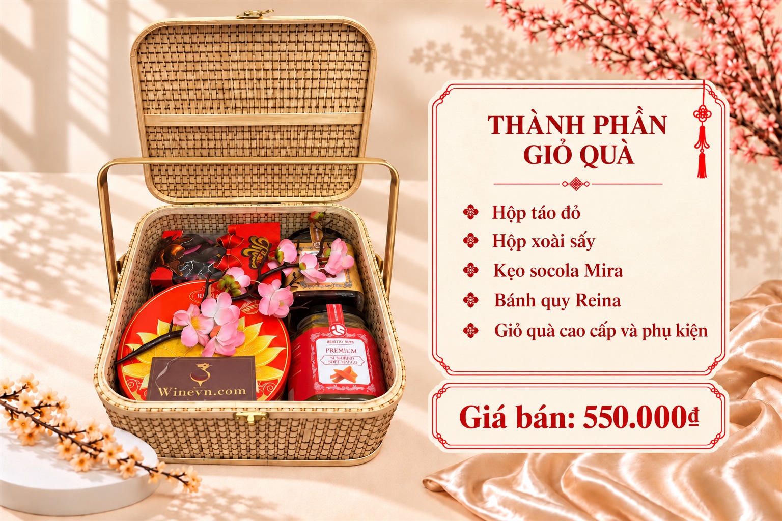 Giỏ quà Tết Cát Tường GQT2710