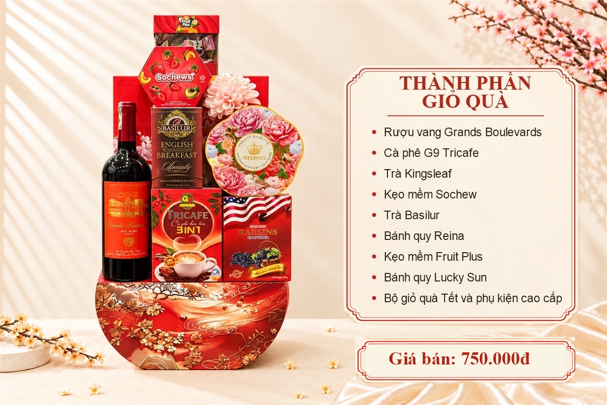 Giỏ quà Tết Phú Quý GQT2725