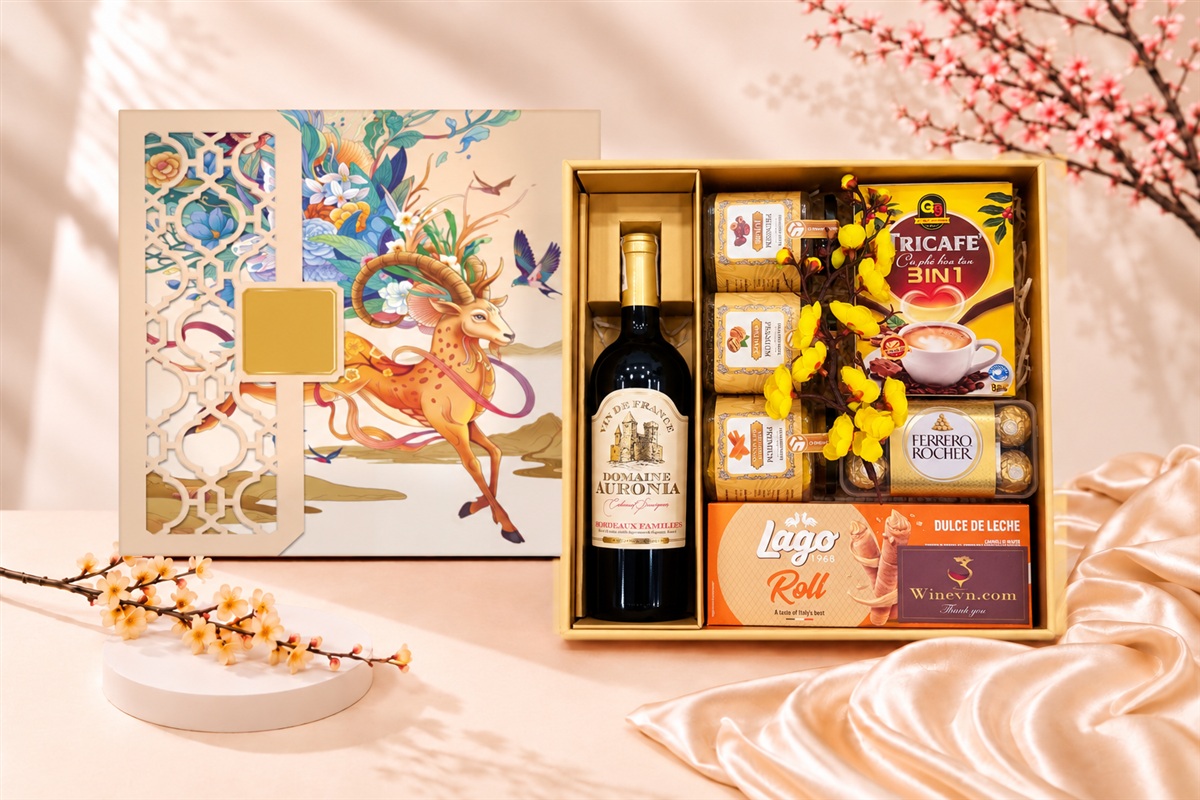 Hộp Quà Tết Lộc Biếc Nghinh Xuân HQT2713