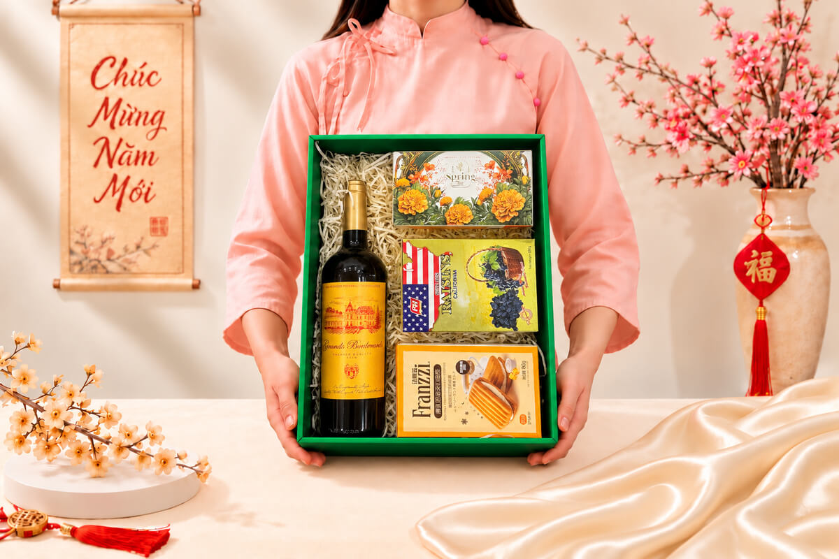 Hộp Quà Tết Lộc Biếc Nghinh Xuân HQT2715