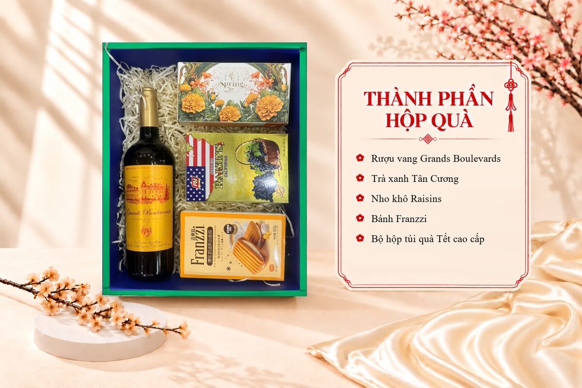 Hộp Quà Tết Lộc Biếc Nghinh Xuân HQT2715